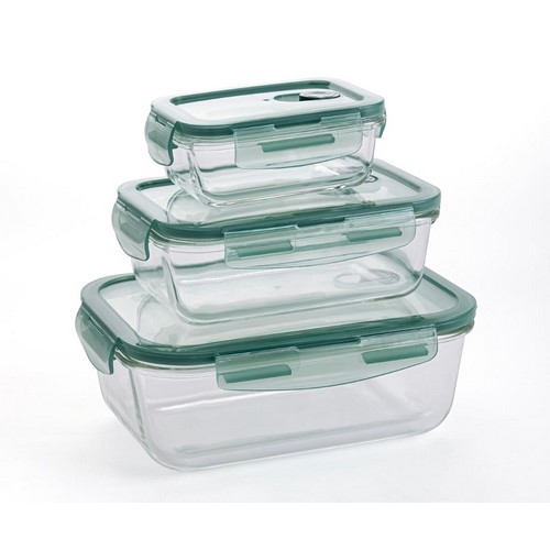 SET HERMETICOS QUID MINIMAL VIDRIO 3 PIEZAS